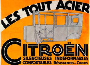 Anúncio para carros Citroen todo em aço, c1924 de Unbekannt