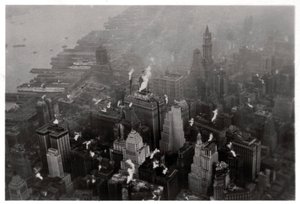 Vista aérea de Manhattan, Nova York, EUA, de um Zeppelin, 1928 1933 de Unbekannt