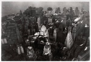 Vista aérea de Manhattan, Nova York, EUA, de um Zeppelin, 1928 1933 de Unbekannt