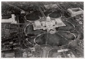 Vista aérea do Capitólio, Washington DC, EUA, de um Zeppelin, 1928 1933 de Unbekannt