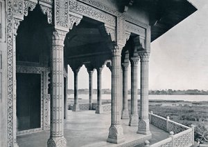 Agra. Varanda da Jasmine Tower, c1910. de Unbekannt