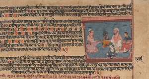 Akrura informa Nanda e Yashoda: Páginas de um Bhagavata Purana disperso..., ca. 1630-50. de Unbekannt
