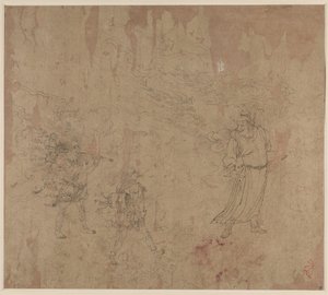 Álbum de temas taoístas e budistas: procissão de divindades taoístas: folha 18, 1200s. de Unbekannt