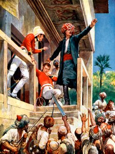 Alexander Burnes, diplomata escocês assassinado por afegãos durante a Primeira Guerra Anglo-Afegã, 1841 de Unbekannt