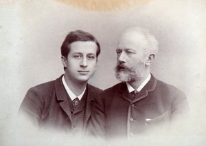 Alexander Siloti, pianista e maestro russo, e Peter Tchaikovsky, compositor russo, 1888 de Unbekannt