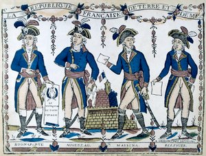 Alegorias de Bonaparte, Augereau, Massina, Berphier, França, 1789 de Unbekannt
