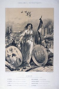 Alegoria dos emblemas patrióticos franceses, 1870 de Unbekannt