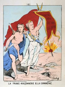 Alegoria da Maçonaria e da Comuna, Comuna de Paris, 1871. de Unbekannt