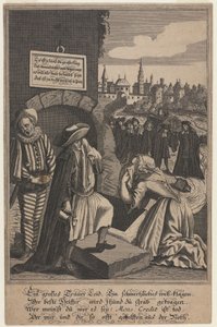 Alegoria sobre a morte do crédito, início do século XVIII. de Unbekannt