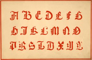 Alfabeto, letras AZ, maiúsculas de Unbekannt
