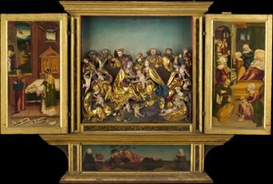 Retábulo com cenas da vida da Virgem, alemão, 1548. de Unbekannt