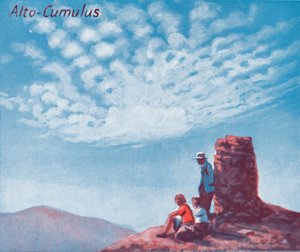 Alto-Cumulus - Uma dúzia das principais formas de nuvens no céu, 1935 de Unbekannt