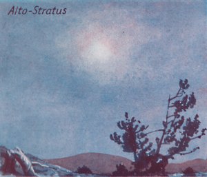 Alto-Stratus - Uma dúzia das principais formas de nuvens no céu, 1935 de Unbekannt