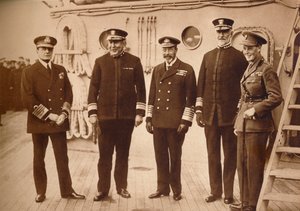 Almirantes americanos à tona com o rei, 1918 1935 de Unbekannt