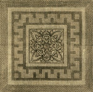 Roman Pavement antigo encontrado na rua de Threadneedle, 1841, 1897. de Unbekannt