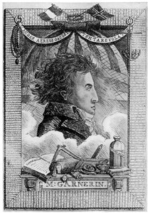 Andre Jacques Garnerin, aeronauta francês e o primeiro paraquedista, c1800 1910 de Unbekannt