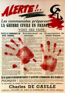 Cartaz anticomunista pró-gaullista, 1949 de Unbekannt