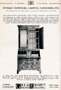 Móveis antigos, tapetes, tapeçarias etc., 1921 de Unbekannt