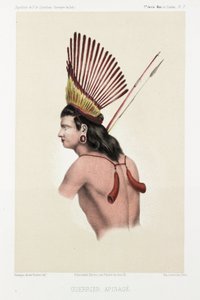 Apinage warrior, Brasil, c 1843-1847 de Unbekannt
