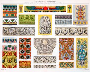 Ornamentos arquitetônicos, século c19 de Unbekannt