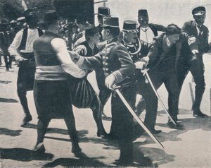 Detenção de Gavrilo Princip, assassino do arquiduque Franz Ferdinand, 1914 de Unbekannt