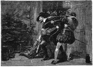 Detenção de Guy Fawkes nas adegas do Parlamento, 1605, século XIX de Unbekannt