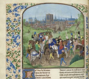 Chegada do Duque Luís II de Anjou a Paris, ca 1470-1475. de Unbekannt