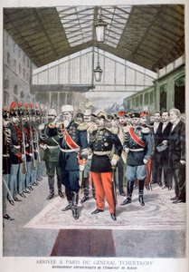 Chegada do general Tchertkoff Chertkov, embaixador russo na França, Paris, 1895 de Unbekannt