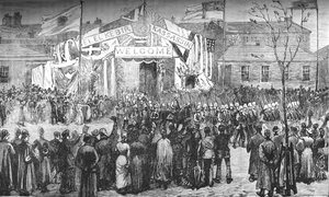 Chegada dos fuzileiros navais reais em Chatham, c1882-85 de Unbekannt