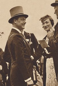 Ascot, junho de 1935 - rei Edward, então príncipe de Gales, com a sra. Simpson, 1937 de Unbekannt