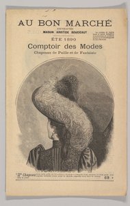 Au Bon Marché-Comptoir des Modes, Fancy Straw Hats, verão de 1890, 1890. de Unbekannt