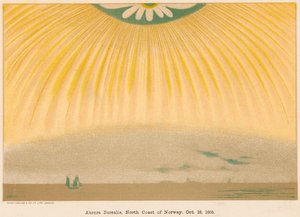 Aurora Boreal ou Aurora Boreal observada no norte da Noruega, 10 de outubro de 1868, 1906 de Unbekannt