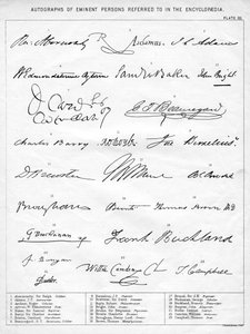 Autógrafos de Eminentes, século XIX de Unbekannt