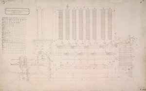 Motores de Babbage, Desenho da Diferença Vista Lateral do Motor de Diferença Nº 2 de Unbekannt