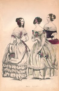 Vestidos de baile, do século XIX. de Unbekannt