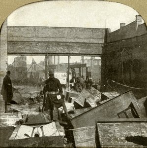 Cofres bancários sendo vigiados, 1906. de Unbekannt
