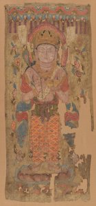 Banner com Bodhisattva, possivelmente Mahamayuri, século 9-10. de Unbekannt