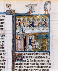 Banquetes e cavaleiros, c1280-1290 de Unbekannt