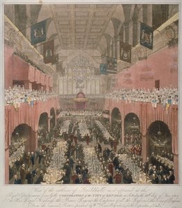 Banquete no Guildhall, City of London, 1814 1815.                                          de Unbekannt
