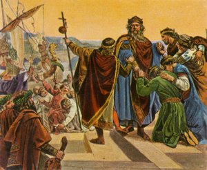 Barbarossa se despede quando sai em sua cruzada, 1189, 1936. de Unbekannt