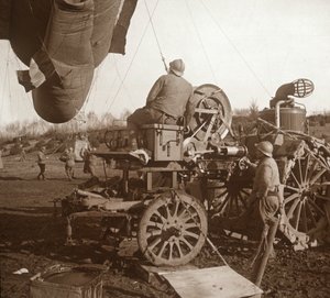 Balão de barragem, Genicourt, norte da França, c1914-c1918 de Unbekannt