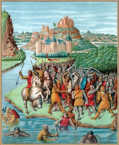 Batalha entre Bacchides e Jonathan, revolta dos Macabeus, 160 aC, século c19 de Unbekannt
