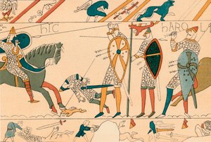 Batalha de Hastings e morte de Harold, século XIX. de Unbekannt