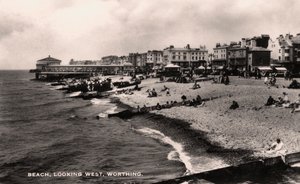 Praia, olhando oeste, Worthing, Sussex, 1935 de Unbekannt