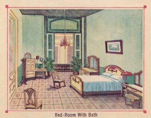 Quarto com banheira - Hotel Florida - Havana - Cuba, c1910 de Unbekannt