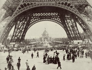 Abaixo da Torre Eiffel, Paris, 1889 de Unbekannt
