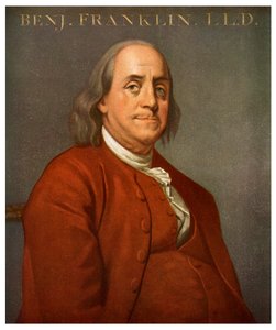 Benjamin Franklin, cientista e político americano, 1782 1956 de Unbekannt