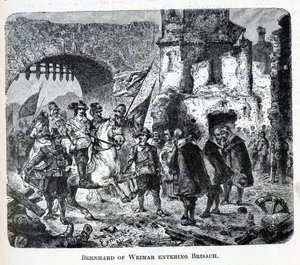 Bernhard de Weimar entrando em Breisach, 1882 de Unbekannt