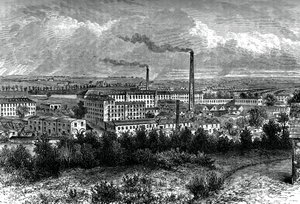 Bessbrook Mills e vila, Condado de Armagh, Irlanda, c1880 de Unbekannt