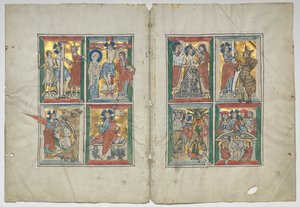 Bifolio com cenas da vida de Cristo, 1230-1240. de Unbekannt